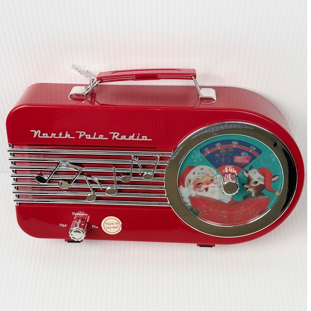 Mr. Christmas North Pole Radio Red 79462 Retro Musical Holiday Decor NEW